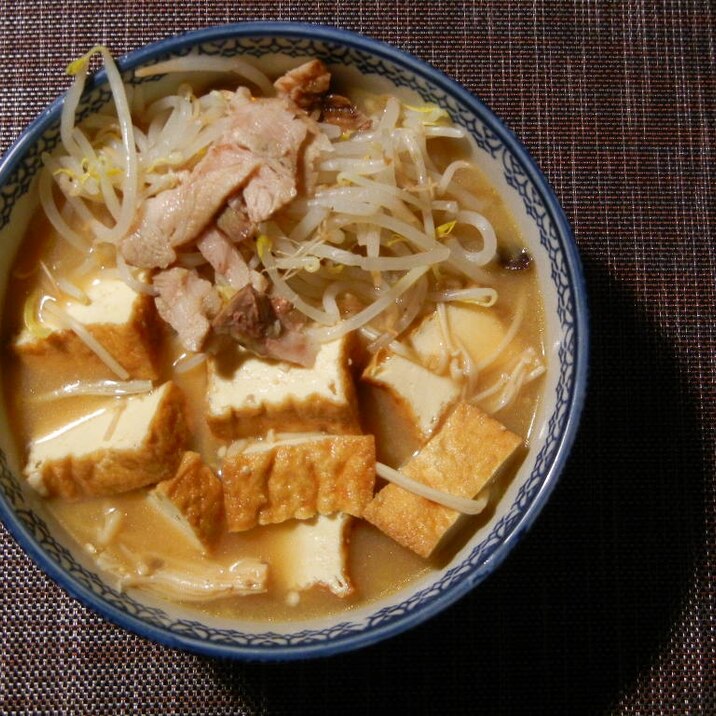 厚揚げの味噌ラーメン